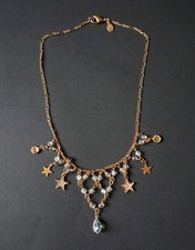 Kirks Folly Dangling Stars Aurora Borealis Crystal Chandelier Necklace Celestial picture