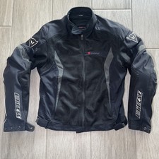 Men's Dainese Black Motorcycle Mesh Tex Jacket Size 50 With Elbow Shoulder Armor picture