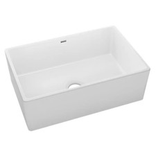 Farmhouse Kitchen Sink, Single Bowl, Fire Clay Apron Front Sink 30x18x8.5