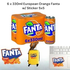 European FANTA Orange Soda Soft Drink- 6pack 330ml/each With FANTA Sticker picture