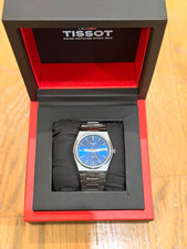 Tissot PRX 40mm Blue Dial Quartz Date Silver Stainless Steel Bracelet w/ Box picture