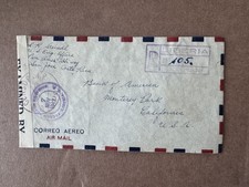 1942 Liberia Costa Rica Censored Airmail Cover to Monterey Park CA picture