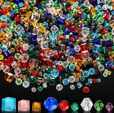 1000Pcs Glass Beads Bulk Assorted Loose Crystal Beads for Jewelry Making DIY picture