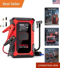 Compact & Durable A3 12V 3000A Jump Starter with Air Compressor - Red Edition picture