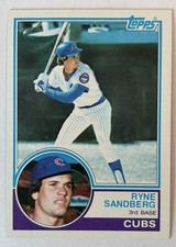 1983 Topps Ryne Sandberg #83 (RC) VG-EX+ (2) picture
