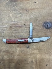 1940-1948 Case XX Jack Knife  Jigged Red Bone 3.25” No 4 Digit #  picture