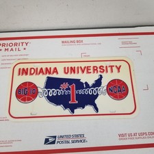 VTG Indiana University License Plate Basketball Big 10 Champions #1 70s Booster picture