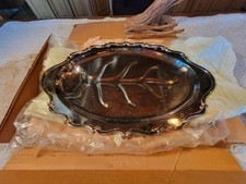 VINTAGE F B ROGERS SILVER CO WELL & TREE PLATTER R9004  18