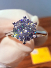 925 Sterling Silver Round Moissanite 1.00ctw ADJUSTABLE GRA certified picture
