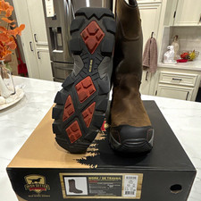 Irish Setter Crosby 83936 Men's Pull-On Work Boots EH Brown/Black 10 D picture