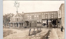 JUNCTION HOUSE FURNITURE STORE st anne il real photo postcard rppc Illinois shop picture