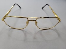 VINTAGE HILTON LONDON EYEWEAR MANHATTAN 206 01 22KGP GLD OPTICAL FRAME 59-17-140 picture