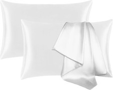 100% Mulberry Silk Pillowcase 25 Momme - Hair & Skin Friendly, Hidden Zipper picture