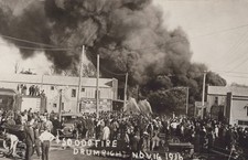 Drumright OK $50,000 Fire Nov 16 1916 RPPC Real Photo Postcard Oklahoma Disaster picture