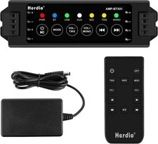 Herdio 4-Channel Bluetooth Amplifier Receiver w/ Power Supply, IR Remote Control picture