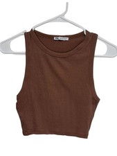 Zara Ribbed Basic Tank Size M picture