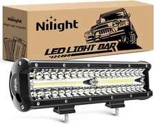 Nilight Led Light Bar 12Inch 300W Triple Row Flood Spot Combo 30000LM Bar Dri... picture