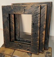 3 reclaimed wood 8x10 picture frames distressed black picture