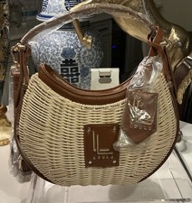 New Loulu Wicker Crossbody Bag Brand New Carry Handle and Removable Strap picture