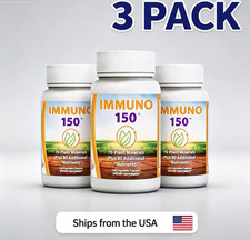 3 BOTTLE OF IMMUNO 150 THE ULTIMATE, IMMUNE BOOSTER. 150 CAPSULES picture