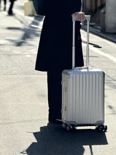 Silver Suitcase (55cm Cabin Size) • Aluminum Carry On Luggage picture