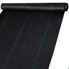 Uimoso 6x300 ft Heavy Duty PP Woven Weed Barrier Landscape Ground Cover 2.4Oz picture