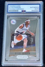 Signed Allen Iverson 2012-13 Panini Prizm 1st Iconic Card 187 Autograph Auto PSA picture