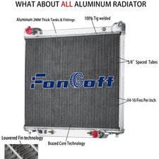 2 Row Aluminum Radiator For 1995 96 97 Ford F250 F350 7.3L Diesel Super Duty New picture