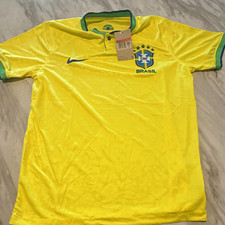 Nike Brazil CBF Dri-FIT Soccer Jersey Men’s Size L Yellow/Green/Blue 0201 picture
