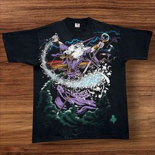 Vintage 1994 Liquid Blue Wizard T Shirt Large 24x31 Double Sided Single Stitch picture