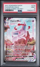 2021 POKEMON SWORD & SHIELD FUSION STRIKE SECRET #270 FULL ART/ESPEON VMAX PSA 9 picture