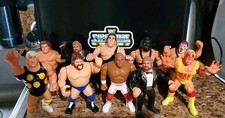 WWF Hasbro Wrestling Action Figures Lot of 11 Vintage 1990s Hogan Andre Dusty picture
