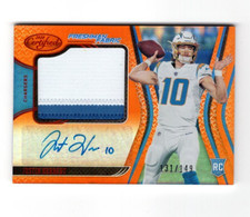 2020 Panini Certified Freshman Orange #203 Justin Herbert Patch Auto Rc /149 picture
