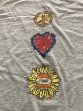 Vintage 1997 WNBA Peace LOVE Shirt XL Basketball Inaugural 1990s CHAMPION rare picture