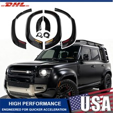 6x Gloss Black Fender Flare Trim Arch w/ Light For 2020+ Land Rover Defender 110 picture