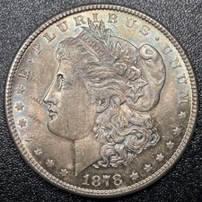 1878-S Morgan Silver Dollar $1 Choice Uncirculated Beautiful Toning picture