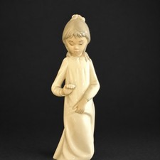 Vintage Zaphir Spain Porcelain Girl Figurine Puppy at Feet - 11