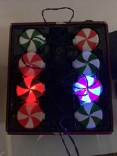 Christmas Mint Lights Strings Musical Gemmy 2009 Sensor Blinking Working Rare picture