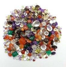 500 Carat Lot of Natural Mix Faceted Cut Gemstone~Amethyst, Citrine, Onyx,Quartz picture