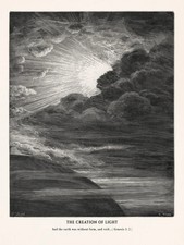 Gustave Dore The Creation of Light Biblical Engraving Art Poster 24x36 picture