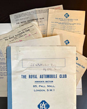 Vintage 1947-51 RAC Royal Automobile Club Continental Touring Documents Wallet picture