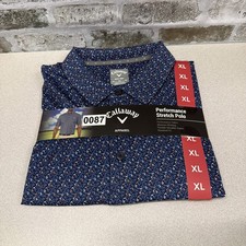 Callaway Opti•Dri  Polo Shirt Mens XL Blue Red,& White Golf Performance Stretch picture