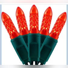 Christmas RED LED String Lights Commercial Grade M8 - 24 ft x 2 picture