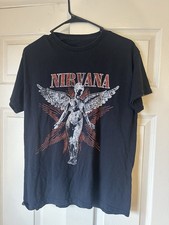 Nirvana black cotton t-shirt #rock #bandtee picture