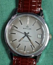 Vintage 1970s Swiss Baylor 17j 34mm Manual Wind Watch Runs Good picture