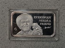 1 oz 999 Fine Silver Bob Ross Everybody Needs a Friend Chive Coins  picture