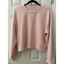 Lululemon Softstreme Perfectly Oversized Cropped Crew Sweatshirt Pink Size 6 picture