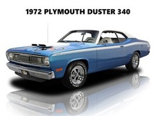 1972 Plymouth Duster 340 Metal Sign: 12x16