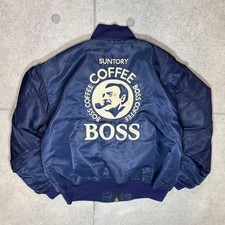 Boss Ma-1 Flight Jacket Jean Early 90S Novelty Embroidery picture