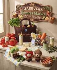 Starbucks Korea 2026 Farmers Market Autumn Tumbler Mug Bag Bearista Keychain picture